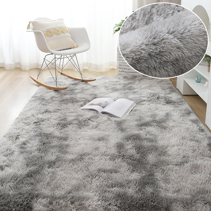 Gray Plush Living Room Carpet