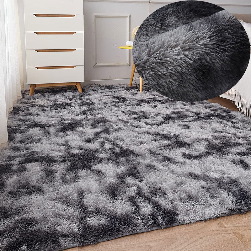 Gray Plush Living Room Carpet