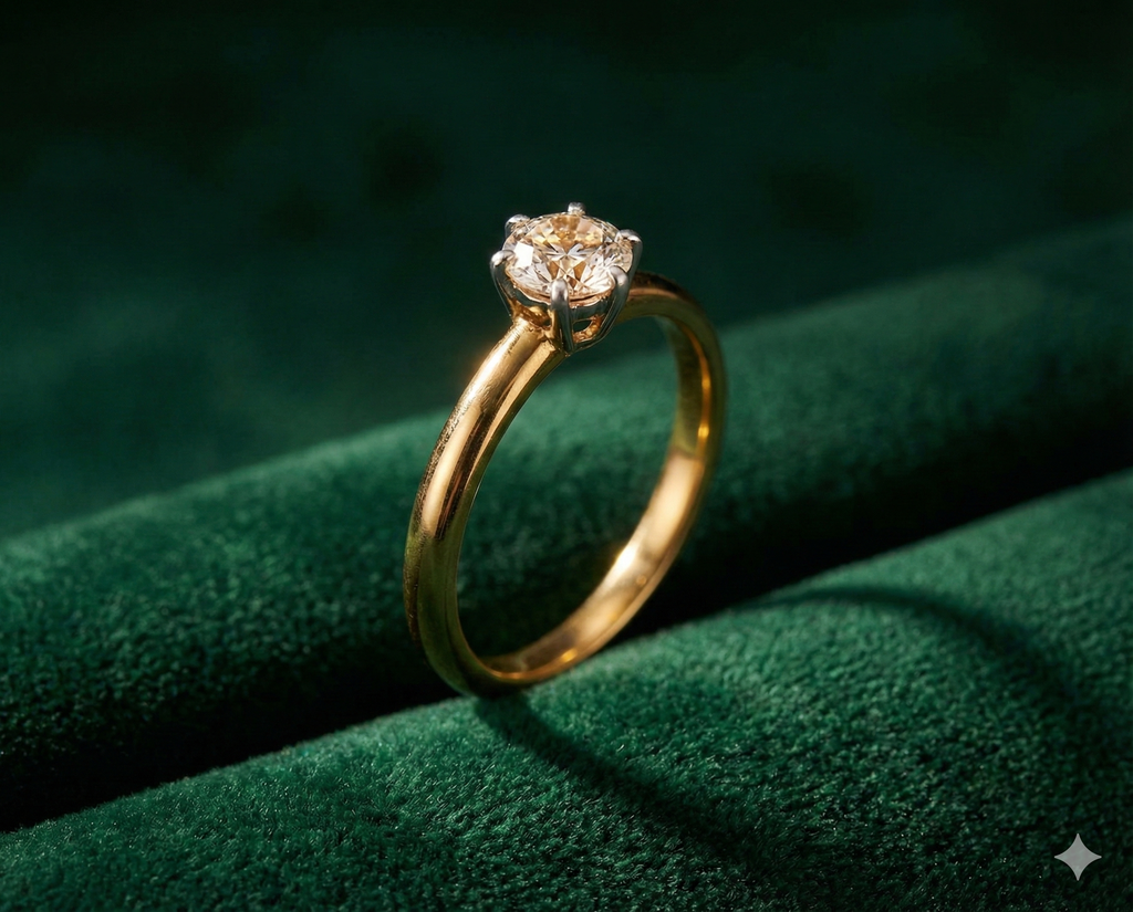 Anel Solitário Angelical