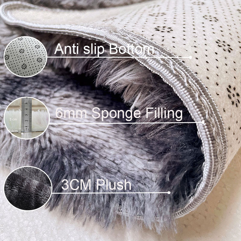 Gray Plush Living Room Carpet