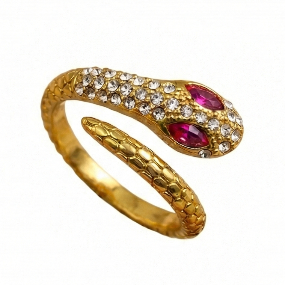 Anel Solitário Snake Sensation