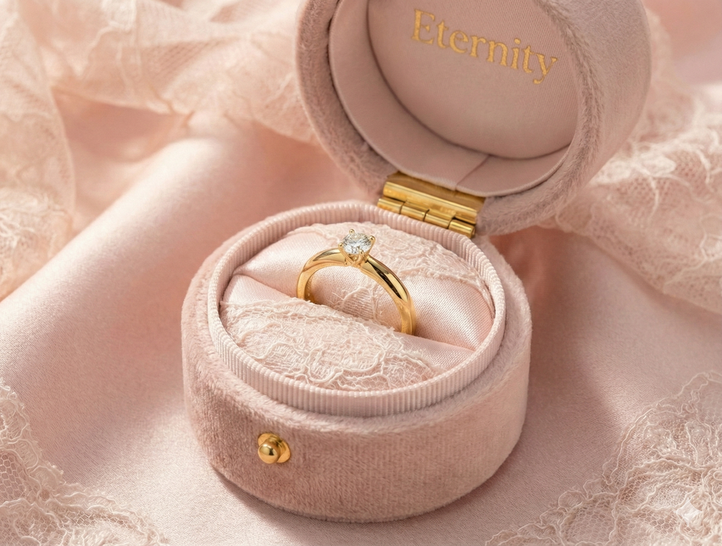 Anel Solitário Angelical