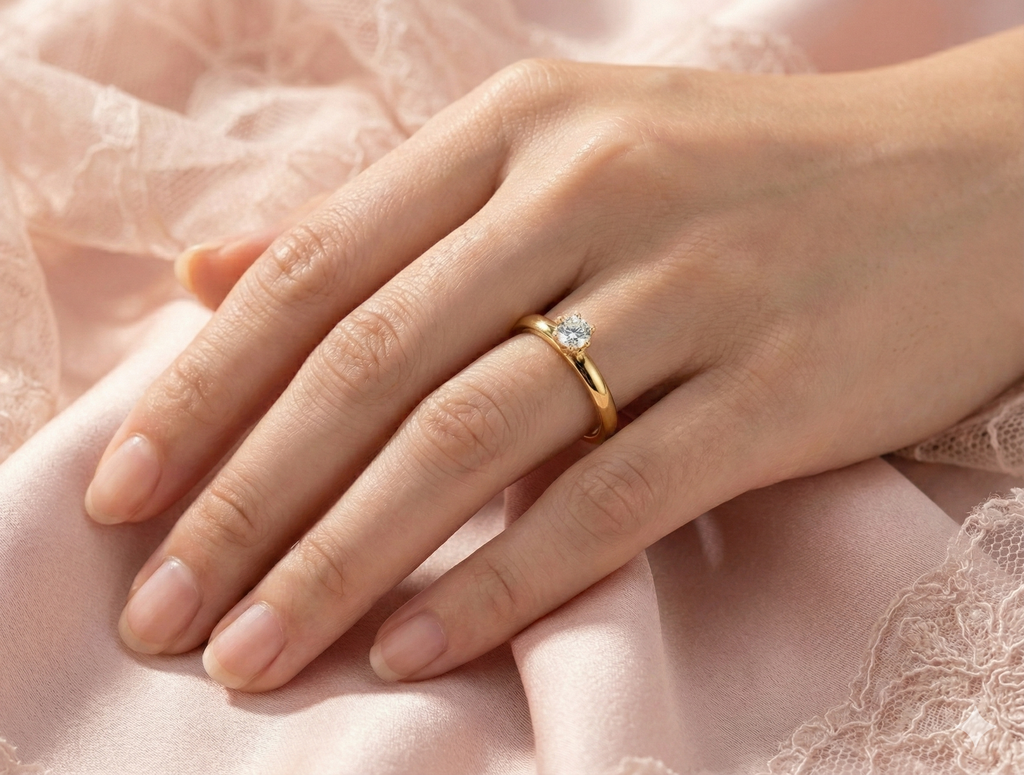 Anel Solitário Angelical