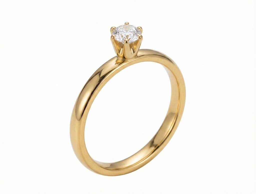 Anel Solitário Angelical