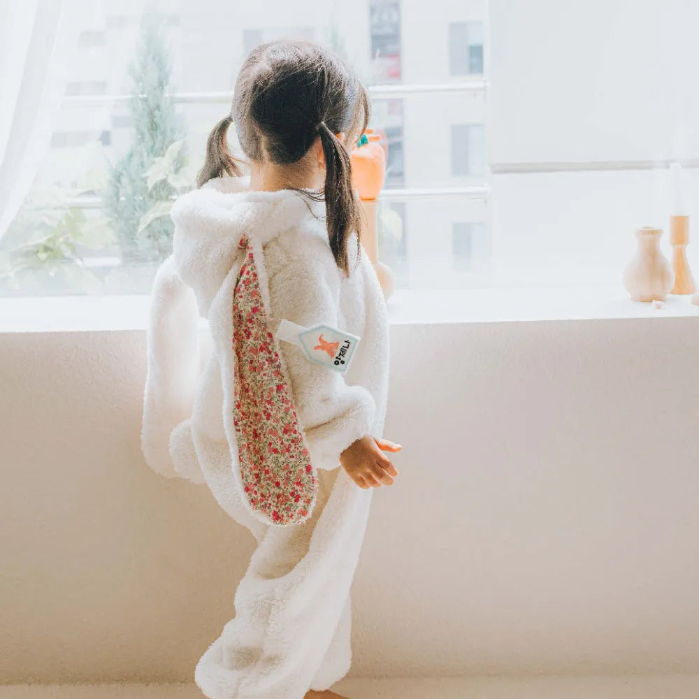 Baby Rabbit Romper – Newborn Hooded Plush Jumpsuit for Boys & Girls