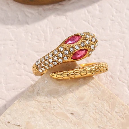 Anel Solitário Snake Sensation