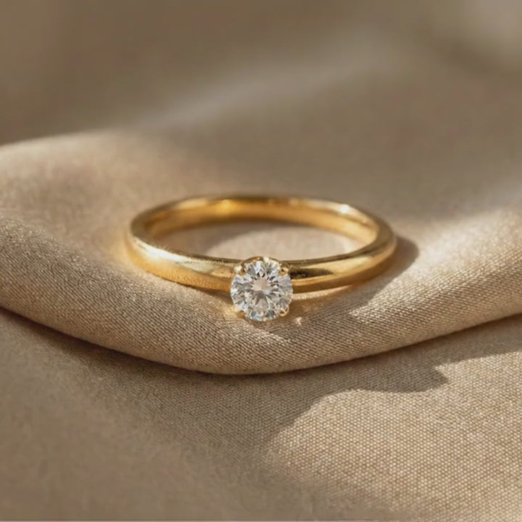 Anel Solitário Angelical